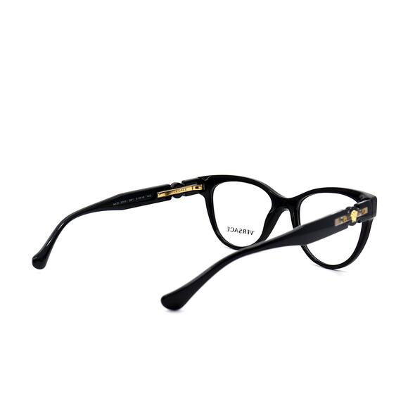 NEW VERSACE VE3304 GB1 BLACK AUTHENTIC EYEGLASSES FRAME - Picture 5 of 14